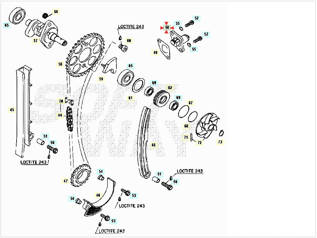 Tendicatena Beta RR 400/450/525 4T 2005-2009 Evo 250/300 4T 2009-2025