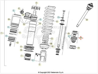 compare product Testina completa monoammortizzatore Sachs Beta RR 125/200/250/300 2T RR 350/390/430/480 4T 2020-2025