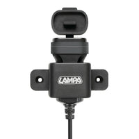 Usb Fix Omega, caricatore Usb con fissaggio a vite e connettori a forcella - 12/24V