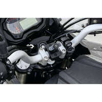 Usb-Fix Tube, caricatore Usb con fissaggio a manubrio e connettori a forcella - Fast Charge - 3000 mA - 12/24V