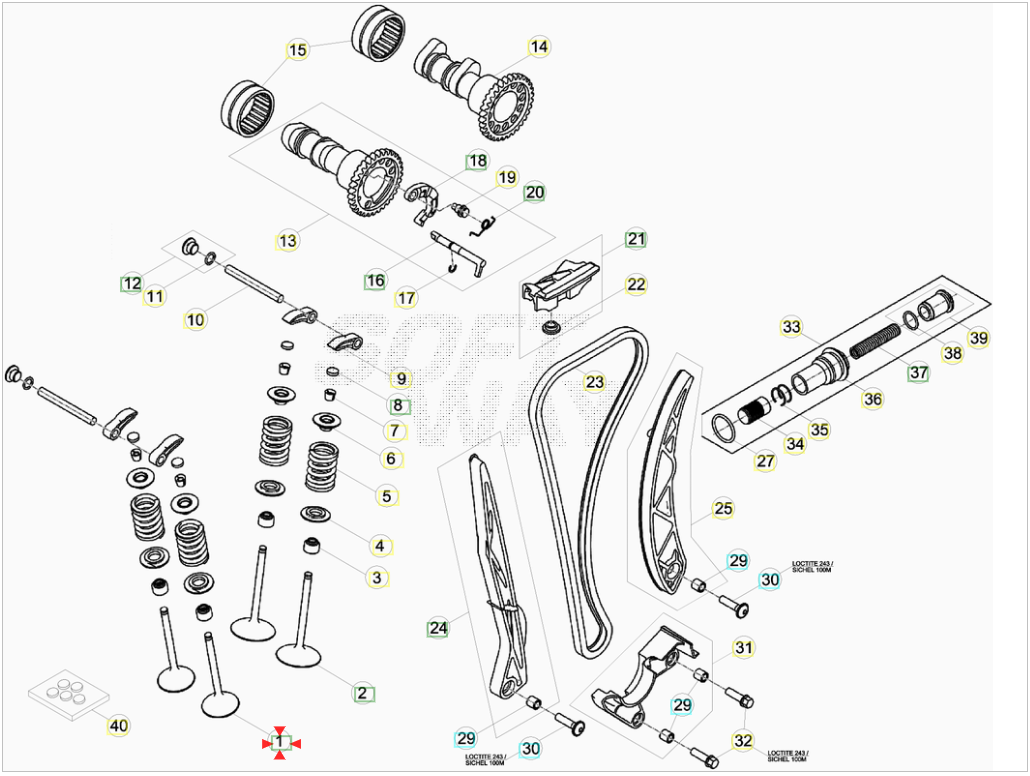 Valvola scarico Beta RR 350-390 4T 2011-2024
