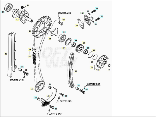 Ventola pompa acqua completa Beta RR 400/450/525 4T 2005-2009