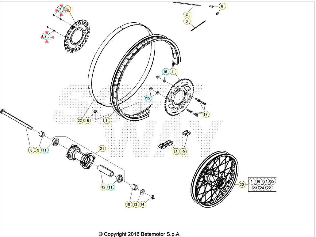 Vite disco freno Beta RR 50 2T Enduro/Motard (2012-2025) OEM 3130476000