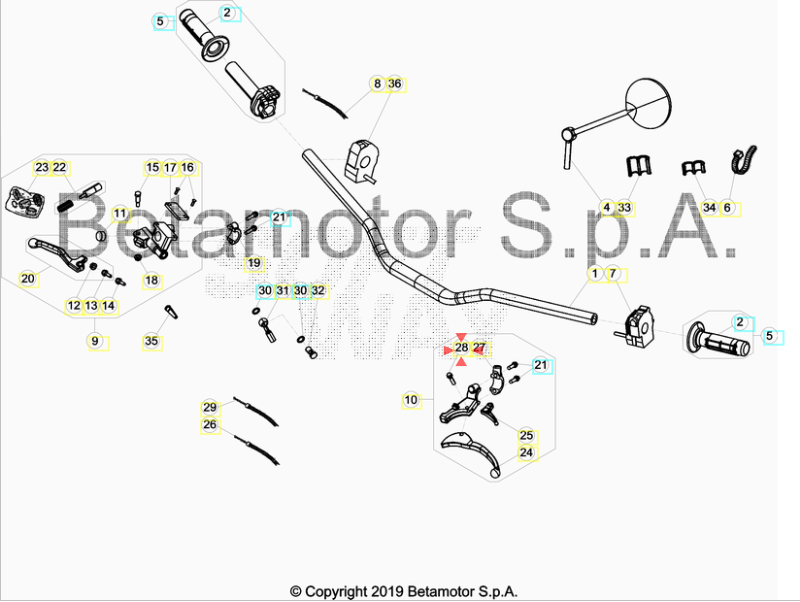 Vite leva frizione Beta RR 50 2005/2019 RR 125 4T LC Enduro/Motard 2013/2019