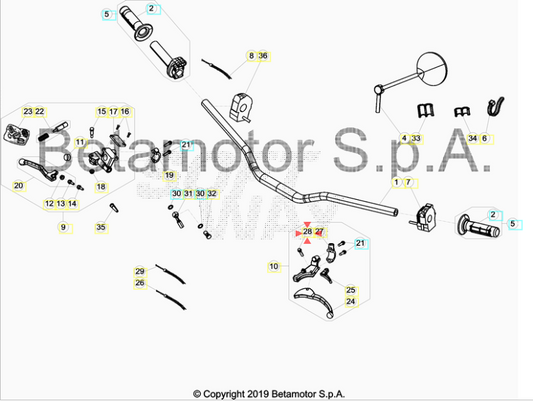 Vite leva frizione Beta RR 50 2005/2019 RR 125 4T LC Enduro/Motard 2013/2019