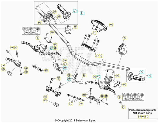 VITE M10.25 TESTA BASSA fissaggio riser manubrio Beta RR 2T-4T 2005/2024