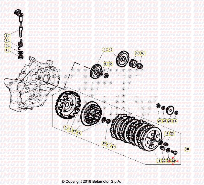 Vite molla frizione Beta RR 50 2T (2018-2026) OEM 024030050000