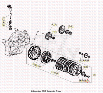 compare product Vite molla frizione Beta RR 50 2T (2018-2026) OEM 024030050000