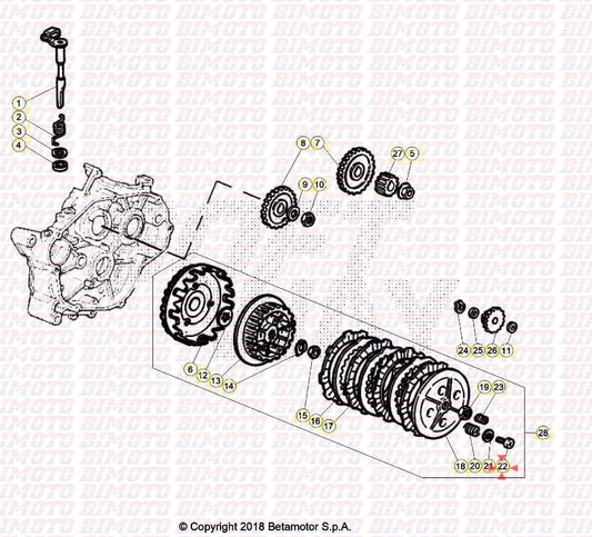 Vite molla frizione Beta RR 50 2T (2018-2026) OEM 024030050000