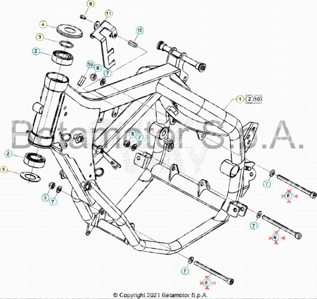 Vite motore Beta RR 50 2012/2025