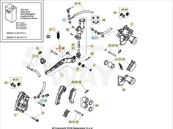 compare product Vite pedale freno Beta RR 125/200/250/300 2T RR 350/390/430/480 4T 2020-2024